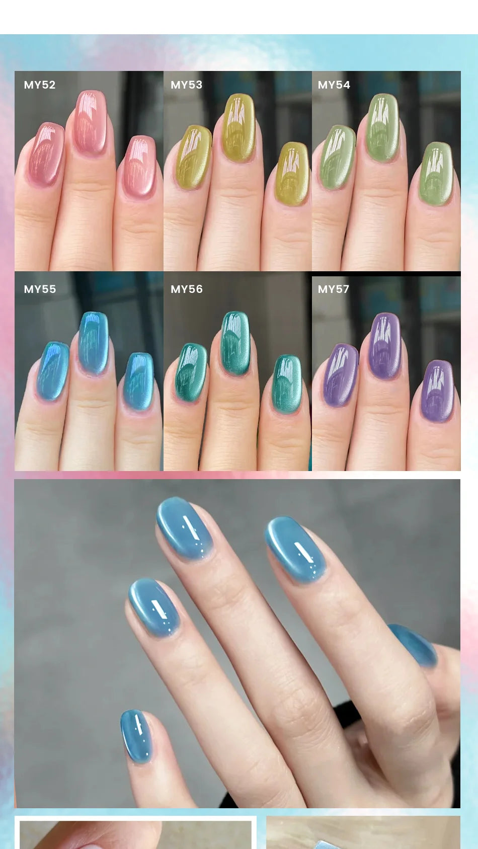 "Moonlight Cat Eye" Gel Manicure