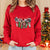 Women’s Christmas Cat Long‑Sleeve Pullover Sweater
