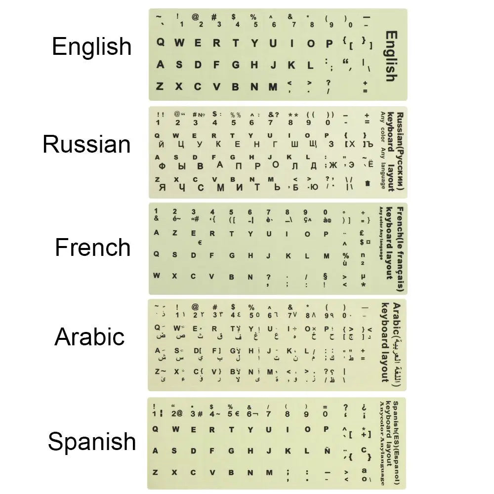 "Laptop Keyboard Sticker Protective Film - Multi-Language"