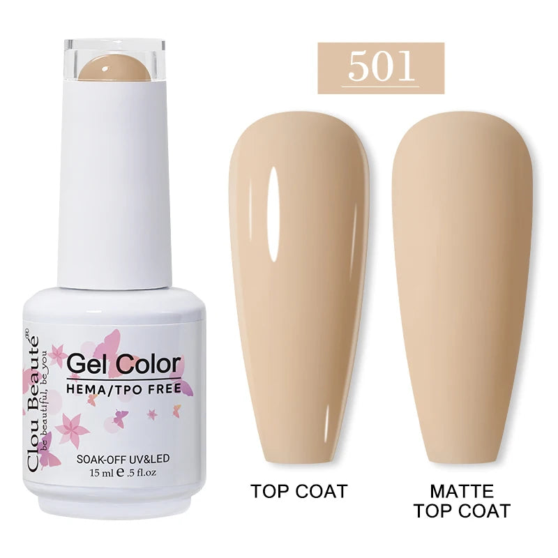 Clou Beaute 15ml HEMA/TPO-Free UV Gel Polish (Classic Red Collection)