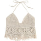 Boho Fringe Halter Crop Top