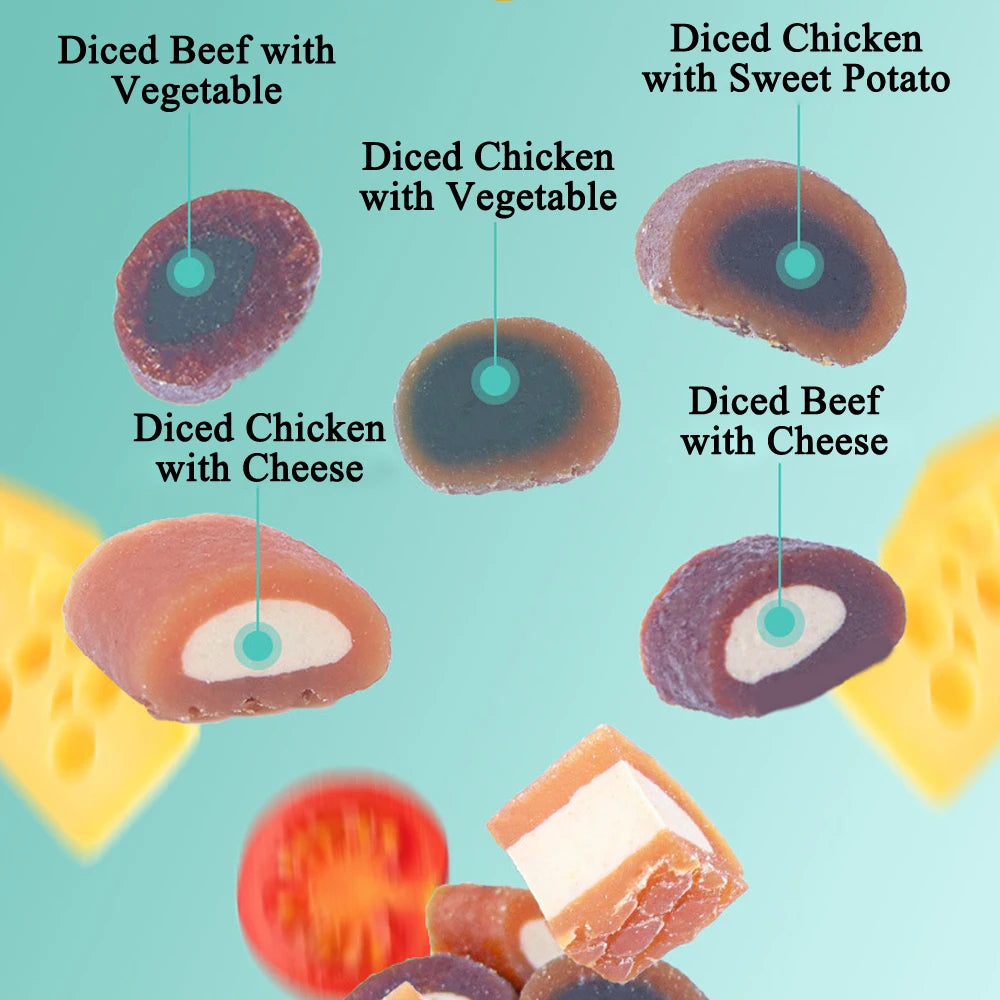 Diced Beef Dog Treats for Small,