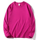 Women Leisure Cotton Long‑Sleeve Round‑Neck Top