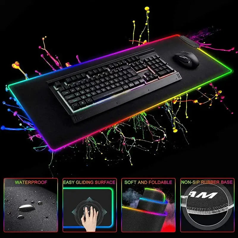Gaming Keyboard Mat RGB Ergonomic Mouse Pad - XXL