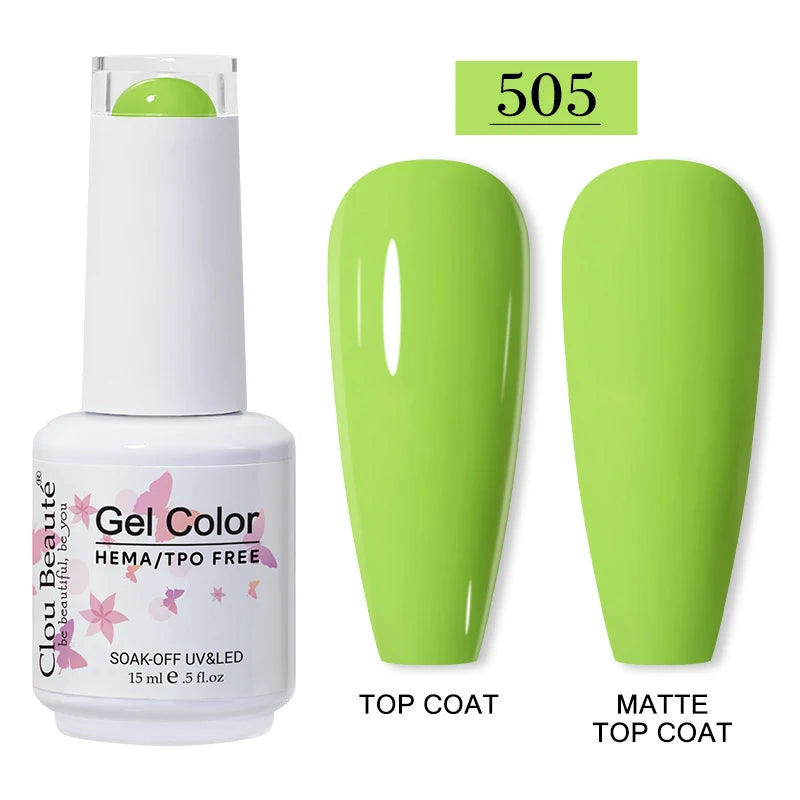 Clou Beaute 15ml HEMA/TPO-Free UV Gel Polish (Classic Red Collection)