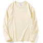 Women Leisure Cotton Long‑Sleeve Round‑Neck Top