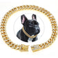 Dog Chain Collar Diamond Cuban Link Necklace Metal Cat Chain Pet Crystal Collar Jewelry Accessories for Dogs Cats