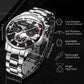 Fashion Men's Watches: Stainless Steel Band Analog Quartz Wristwatch