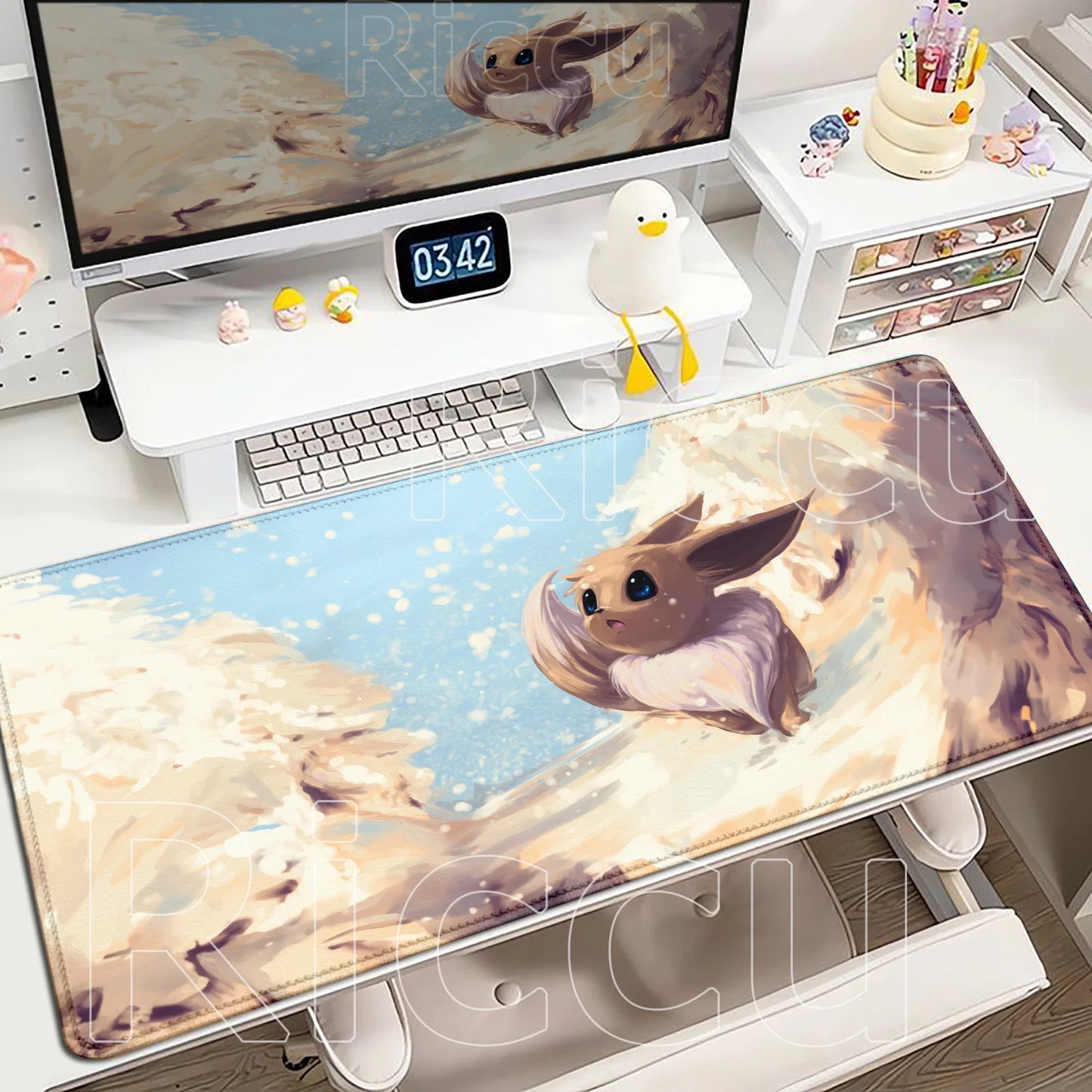 Kawaii Eevees Mouse Pad - Pokémon Office Gaming Desk Mat