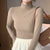 Women’s Slim Half‑Turtleneck Knitted Pullover Sweater