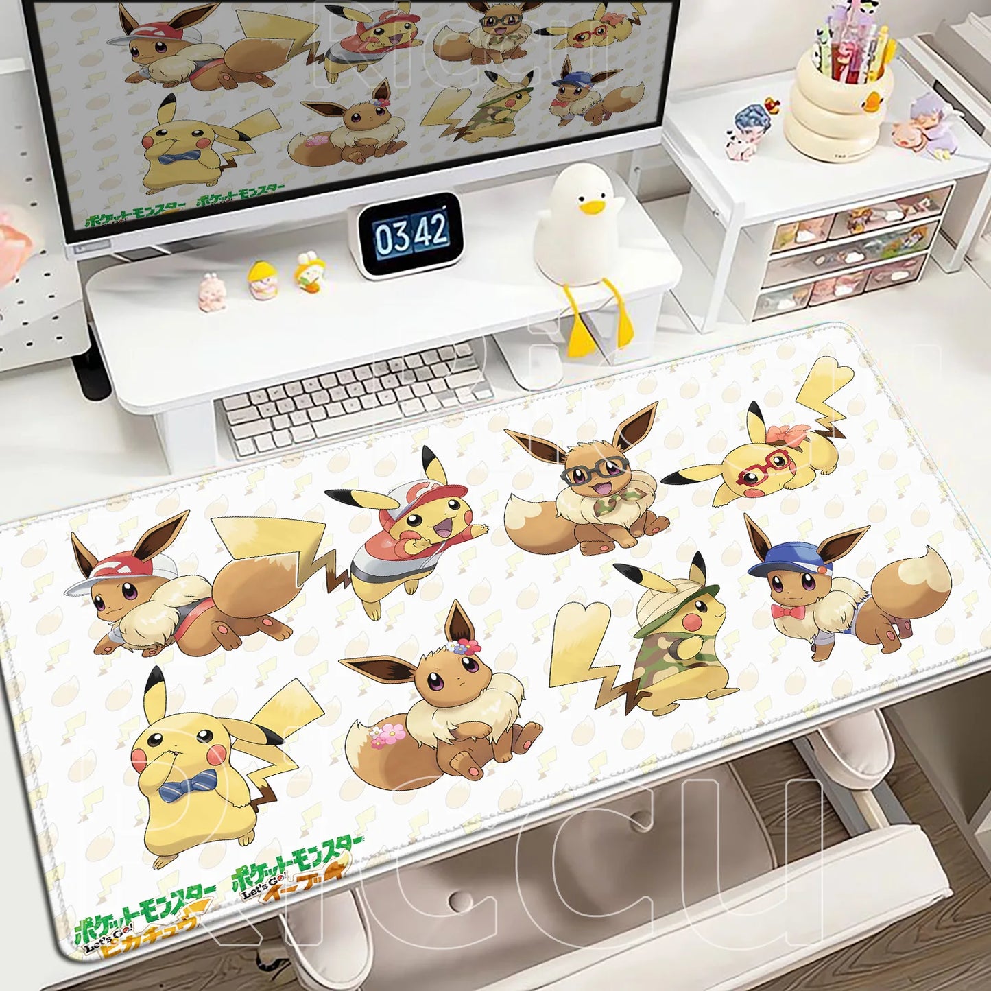 Kawaii Eevees Mouse Pad - Pokémon Office Gaming Desk Mat