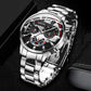 Fashion Men's Watches: Stainless Steel Band Analog Quartz Wristwatch
