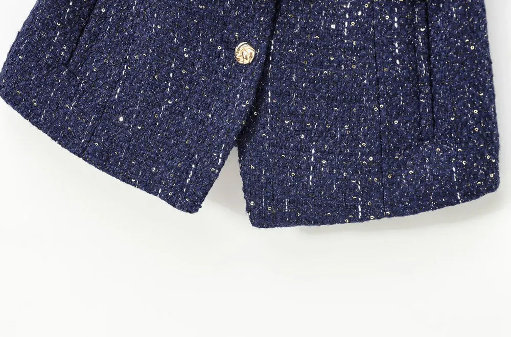 Urban Chic Tweed Waistcoat – Belted Sleeveless Vest