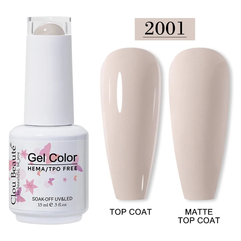 Clou Beaute 15ml HEMA/TPO-Free UV Gel Polish (Classic Red Collection)
