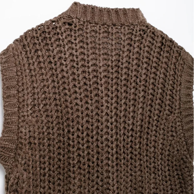Cozy Knit Sleeveless Vest Top
