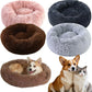 Winter Round Plush Dog Beds Washable Plush Fluffy Pet Cushion Dog Cat Bed Mat Portable Pet Kennel Puppy Pad